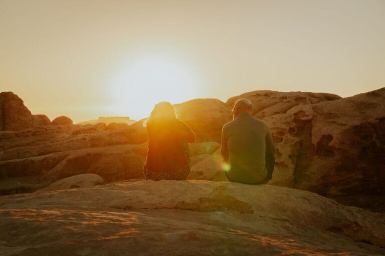 The Jordan Trail, zonsondergang, Jordanië